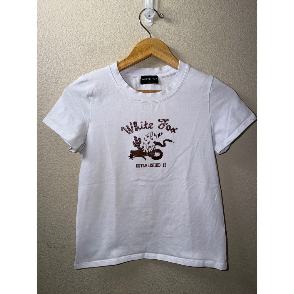 Women's White Fox Western Shirt Size XS